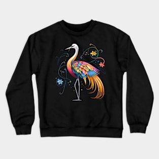 Whooping Crane Happiness Crewneck Sweatshirt